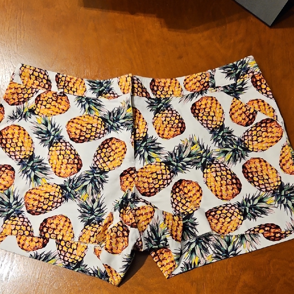Nicole High Waist White and Yellow Shorts